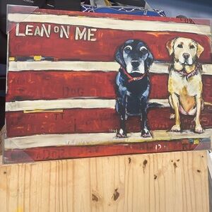 Lean On Me Dog Painting